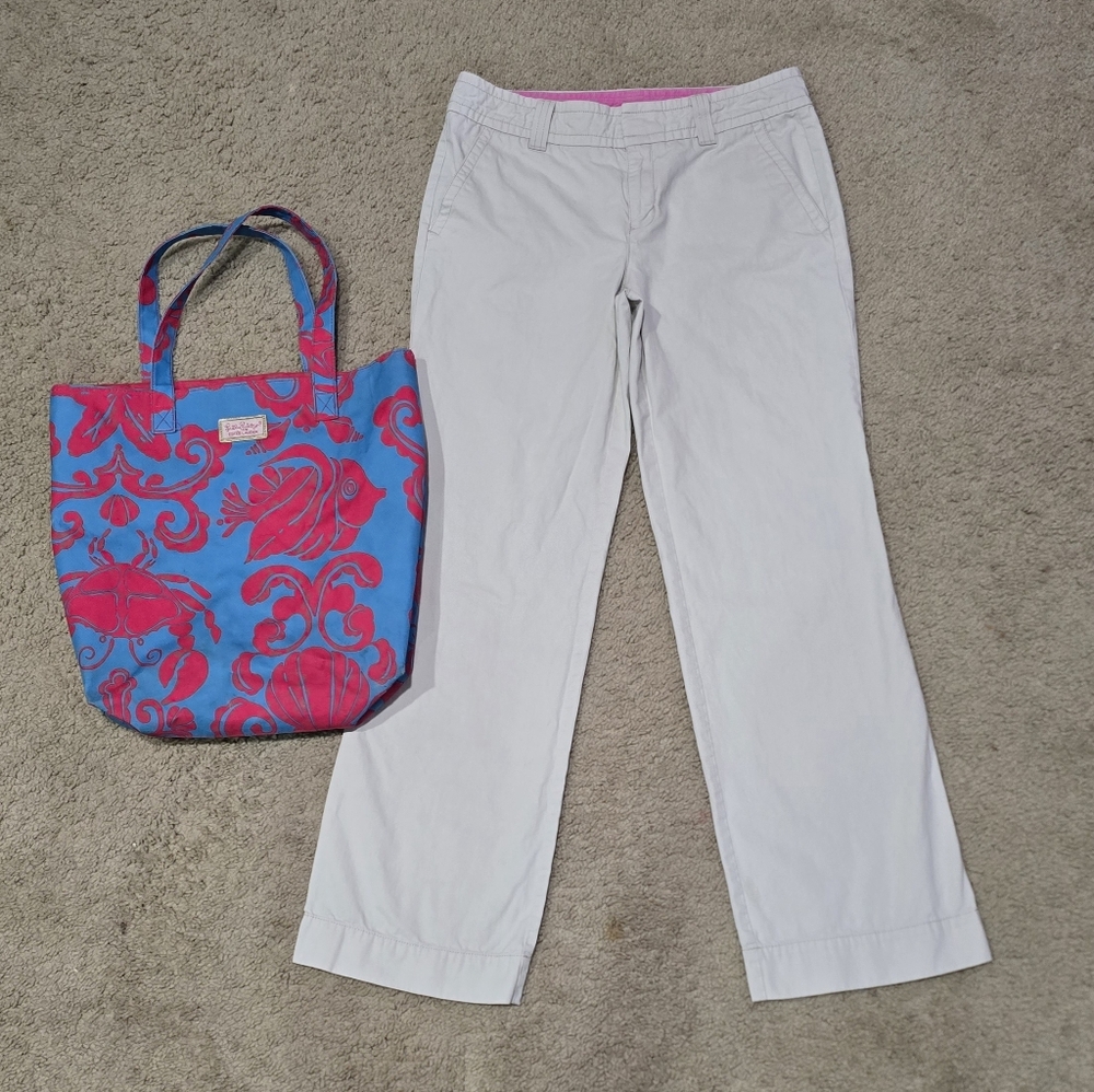 Lilly Pulitzer White Straight Leg Pants